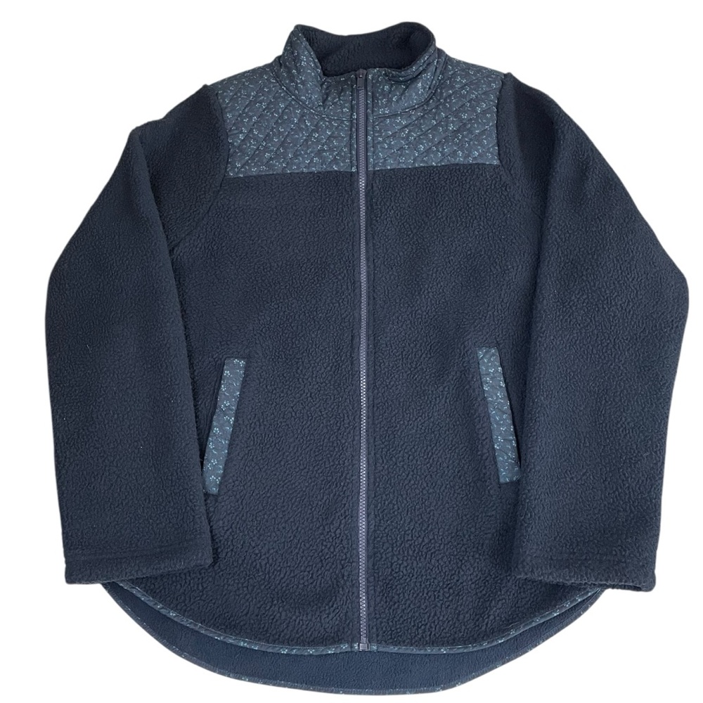 Madewell (Re)sourced Sherpa Quilted Zip-Front Jacket Deep Indigo Medium - Picture 14 of 16